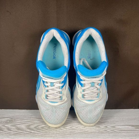 Reebok Runtone White Blue Running Shoe Athletic Sneaker Womens 8.5 - Picture 7 of 8